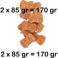 Flamingo ** 2 X ** hapki kip en rijst nuggets - 85 gr x 2 = 170 gr - geen suikers toegevoegd Lekker en gezond