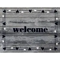MD-ENTREE MD Entree - Deurmat - Schoonloopmat - Ambiance - Welcome Hearts Border - 50 x 70 cm