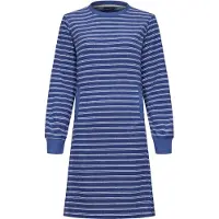 Pastunette Blauw gestreept badstof nachthemd | Maat 36