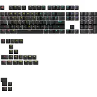 Glorious GPBT Verlichte Keycaps, ANSI Layout (VS), PBT, Dye-Sub - Zwart, Keycaps, Zwart
