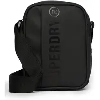 Superdry Schoudertas 'Tarp' lichtgrijs / lichtrood / zwart