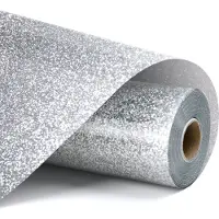Loklik Heat Transfer Vinyl Glitter - Silver - 30.5 x 90 cm