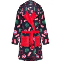 Marvel Badjas - Donkerblauw - zachte fleece ochtendjas - The Avengers - maat 104