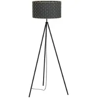 Eglo Vloerlamp Marasales, zwart, Woon-/ Eetkamer, Textiel / Stof / Zijde, Modern, vloerlamp