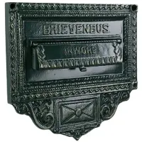 Ks Verlichting Brievenbus Postplate B3 muurplaat - groen