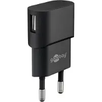 Goobay USB-A adapter - USB-A oplader - CEE 7/16 - USB-A adapter - 1 poorts - slim - 1000mA - 5W - wit