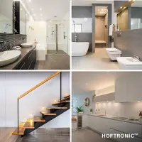HOFTRONIC™ Milano - 4x inbouwspots veranda - Dimbaar LED - Complete set met afstandsbediening - Plug & Play - 12 Volt 3 watt - 2700K 200 lumen - IP65 waterdicht