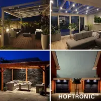 HOFTRONIC™ Sienna - 8x inbouwspots veranda - Dimbaar LED - Complete set met afstandsbediening - Kantelbaar - Plug & Play - 12 Volt 3 watt - 2700K 200 lumen - IP4