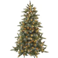 Triumph tree Kunstkerstboom Wyoming Blauw Met 384 Lampjes Warm Wit D 145 H 215 Cm