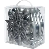Intratuin Kerst Ornament Mix Troy Zilver D 3-20 Cm 50-delig