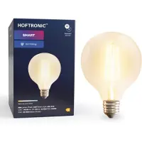 HOFTRONIC™ 3x Smart E27 LED filament lamp - G125 - Wifi & Bluetooth - 806lm - 7 Watt - Warm wit tot koud wit