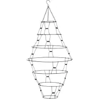 House of Seasons Kersthanger Diamant Zwart D 36,5 H 80 Cm