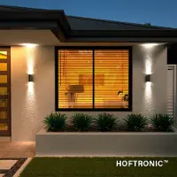 HOFTRONIC™ Dax LED dimbare wandlamp - Tweezijdig Up & Down - excl. 2x GU10 spots - IP65 voor binnen- en buitengebruik - Zwart voor binnen en buiten