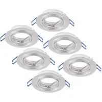 HOFTRONIC™ Set van 6 Kobi GU10 Inbouwspot armaturen IP20 Kantelbaar aluminium