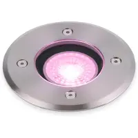 HOFTRONIC™ Maisy Smart LED Grondspot - Rond - RVS - RGBWW - 5 Watt - IP67 straal waterdicht - 3 jaar garantie