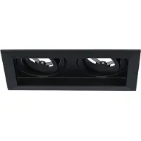 HOFTRONIC™ Durham dubbele inbouwspot armatuur - voor GU10 lampen - Kantelbaar - IP20 - Zwart