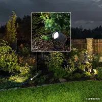 HOFTRONIC™ 3x Spikey LED Prikspot 5 Watt 4000K Zwart IP65 waterdicht - Tuin spots, spots bodem buiten