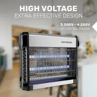 HOFTRONIC™ Elektrische muggenlamp - 16 Watt geschikt voor 50m² - UV Vliegenlamp - Insectenlamp - Extra krachtig en hoog Voltage - 2 jaar garantie