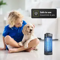 HOFTRONIC™ Muggenlamp - Vliegenlamp - UV-Insectenlamp - Elektrisch - 9 Watt geschikt voor 40 m² - 1000 volt - Voor binnen - Zwart