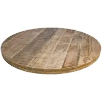 Gister&Vandaag Mangohout Tafelblad Rond Ø120 cm tot Ø150 cm, Rond, Tafelblad mangohout rond 120 cm