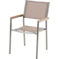 Beliani GROSSETO - Tuinset voor 6 - Grijs/Beige - Graniet