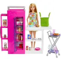 Barbie And Ultimate Kitchen Pantry Playset With Over Doll 25 Pieces Roze Kinderen