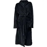Eleganzzz Teddy Rib Fleece Badjas - black - L