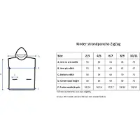 Lalay Strandponcho ZigZag bordeaux van Lalay - maat 2-3 jaar t/m 10-11 jaar