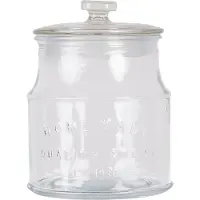 Clayre & Eef Voorraadpot Ø 15x22 cm Glas Rond Voorraadbus
