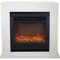 Xaralyn Elektrische kachel - Adra ELU-MDW - wit hout - 1400 Watt verwarming - met afstandsbediening - inclusief schoorsteenmantel met inbouwkachel - decoratieve kachel