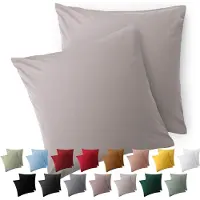 Blumtal Kussensloop Microvezel Kussenhoes 40 x 40 cm - Moonlight Grey - Met Rits - Set van 2