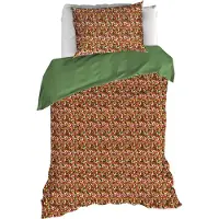 De Witte Lietaer Dekbedovertrek Flowerpower Green Bee Percal-140 x 200 / 220 cm | 1-Persoons