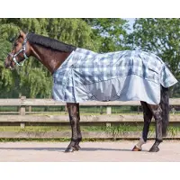 QHP Regendeken met fleece 0gr Turnout Collection - maat 125/165 - Lagoon