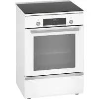 Bosch SerieI6, Elektro fornuis, Wit, klok, inductie