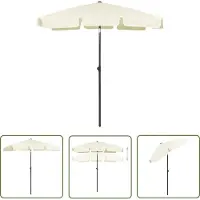 The Living Store Parasols - Strandparasol - Strandparasol 180x120 cm zandgeel - Zonnezegel - Buitenshuis - Tuindecoratie