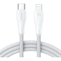 JOYROOM 20W Nylon oplaadkabel 0.25m Snellader - USB-C naar Lightning - Wit