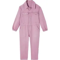 Vertbaudet Lange meisjesjumpsuit in garment-dyed stof oudroze
