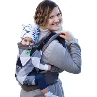 Luna Dream draagzak Standard Big Grey Triangles katoen grijs/wit