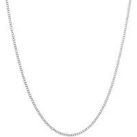 Lucardi Dames Stalen ketting gourmet 2mm - Ketting - Staal - Zilver - 45 cm