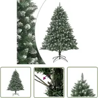 The Living Store Kunstkerstboom met standaard, 210 cm, PVC