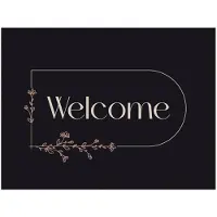 MD-ENTREE MD Entree - Deurmat - Schoonloopmat - Impression - Rosa Flowers Welcome - 40 x 60 cm