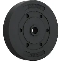 Zipro Composiet Halterschijf 5kg Ø31 mm - Halter gewichten - Kunststof - Geschikt voor Krachttraining, Fitness, CrossFit & Functional Training - Sport Gewichten voor Thuis - Gewicht Schijf - Zwart