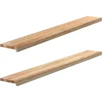 vidaXL Vensterbanken 2 st onbehandeld 160x20x2 cm massief eikenhout