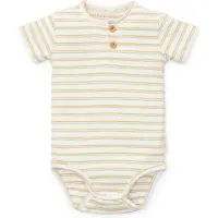 Little Dutch Newborn Noos Little Farm Romper Korte Mouw | Multi Streep