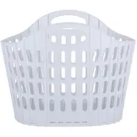 Alpina Flexibele wasmand - wit - 25 liter - kunststof - 49 x 35 x 38 cm - opbergen