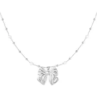 Yehwang Ketting baby bow - zilver - stainless steel - waterproof - dames sieraden