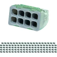 BES LED Lasklem - Vintex - 8 Polig - 0.2-2.5 mm2 - Grijs - 100 Stuks