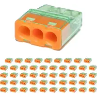 BES LED Lasklem - Vintex - 3 Polig - 0.2-2.5 mm2 - Oranje - 50 Stuks