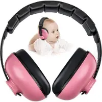 Buxibo Baby Gehoorbescherming - Oorkap voor Baby en Kleuter (0-3 jaar) - Met Zachte Oorkussens - Roze
