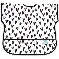 BUMKINS - Junior Bib | Slab met Korte Mouwen - Hearts (1-3 jaar)